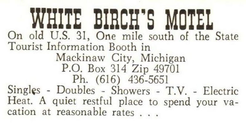 White Birchs Motel - Vintage Postcard